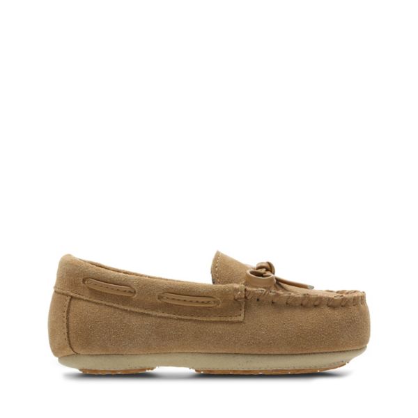 Clarks Girls Crackling Flo Casual Shoes Brown | CA-5213984